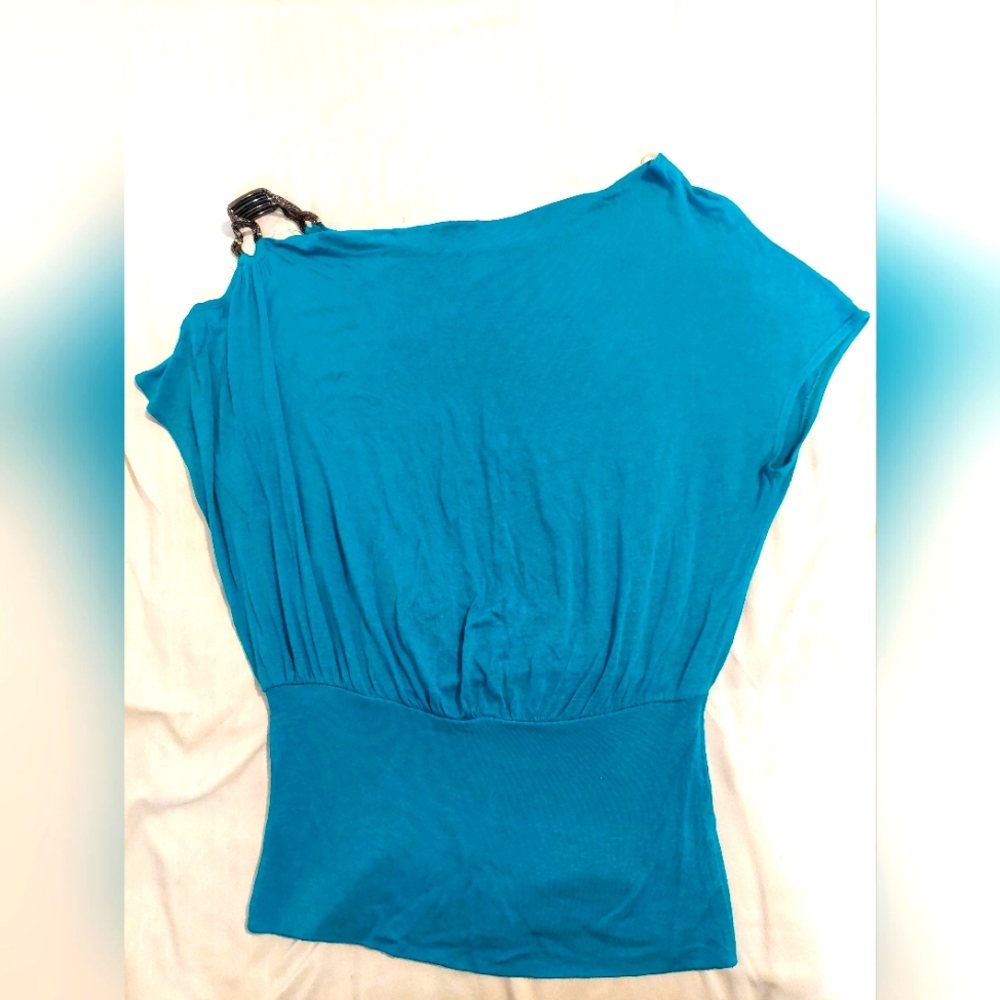 Teal Off-Shoulder Top, size M